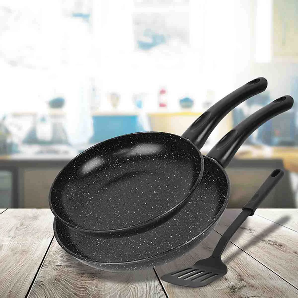 Elite A La Cuisine – Frying Pan Set Of 2 With Spatula Professional