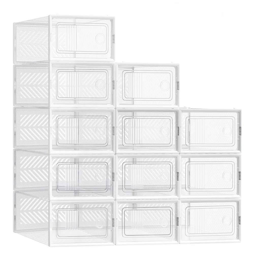 Prestigious SONGMICS Stackable foldable shoe storage boxes for sneakers Lightweight