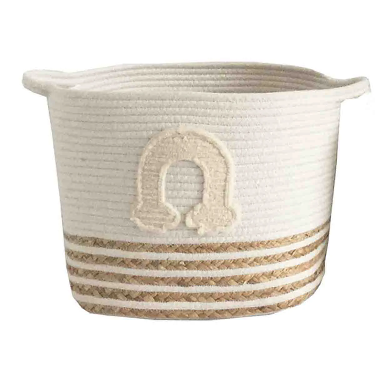 Artisan Lauren Taylor-Rope Basket with Arc Applique Prestigious