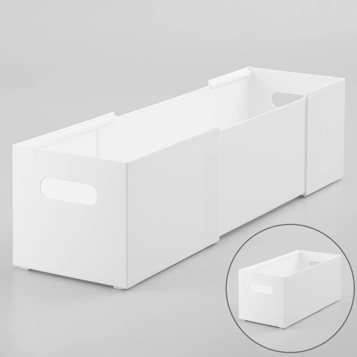 Powerful EXTENDABLE STORAGE BOX CLANE LOW WH Long-Lasting