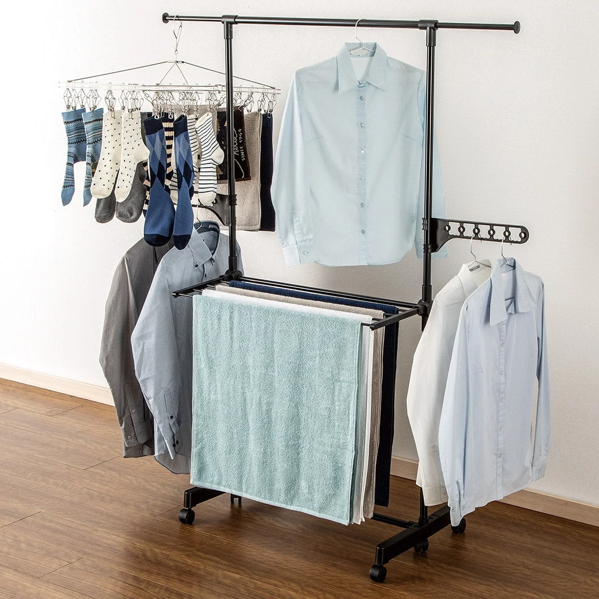Contemporary DRYING CLOTHES RACK HW01I BK Comfortable