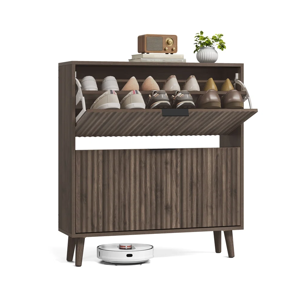 Exceptional VASAGLE MAXE Collection – Shoe Storage Cabinet with Flip Drawers Premium Material