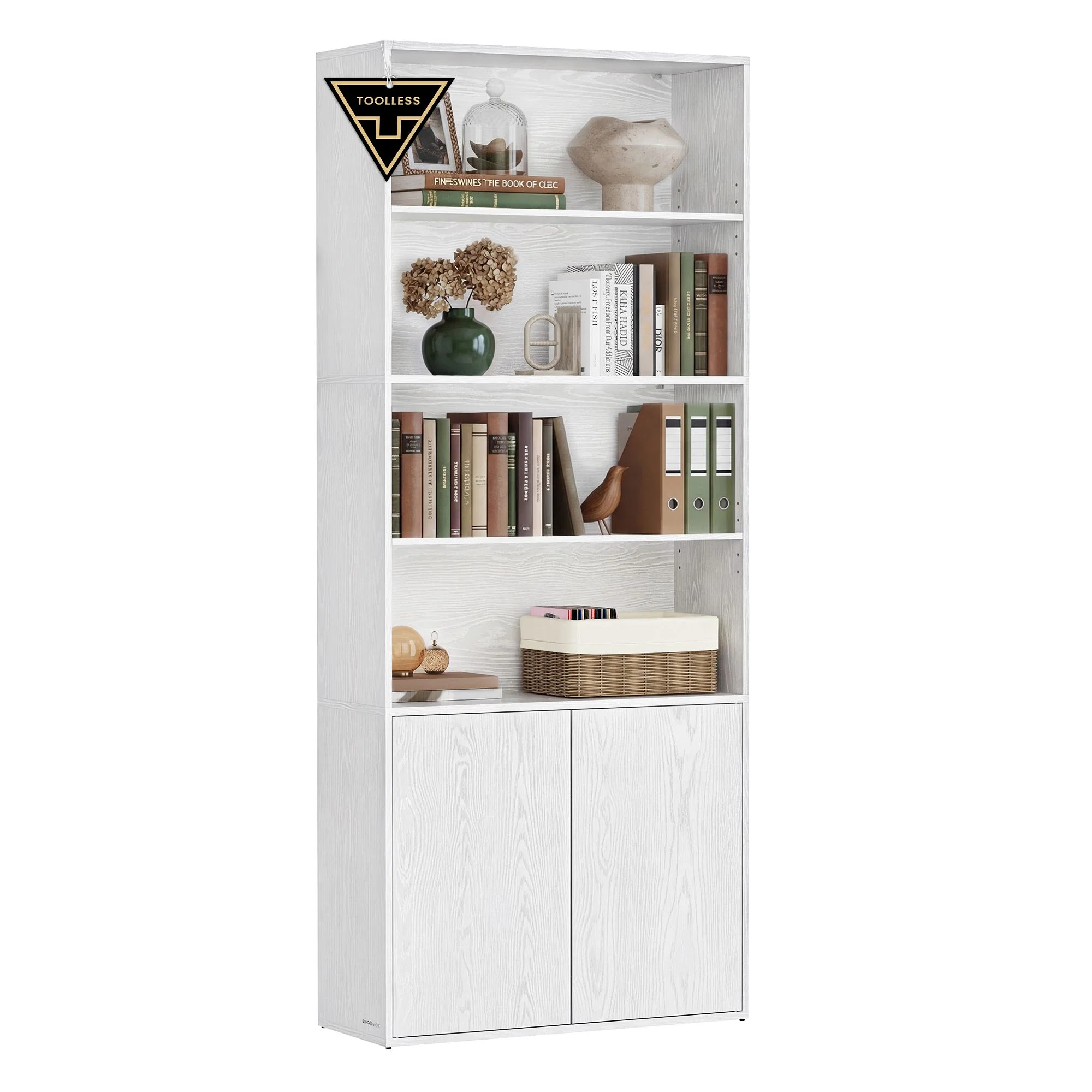 Organic SONGMICS HOME Tool tall bookcase with adjustable shelves for study Innovative