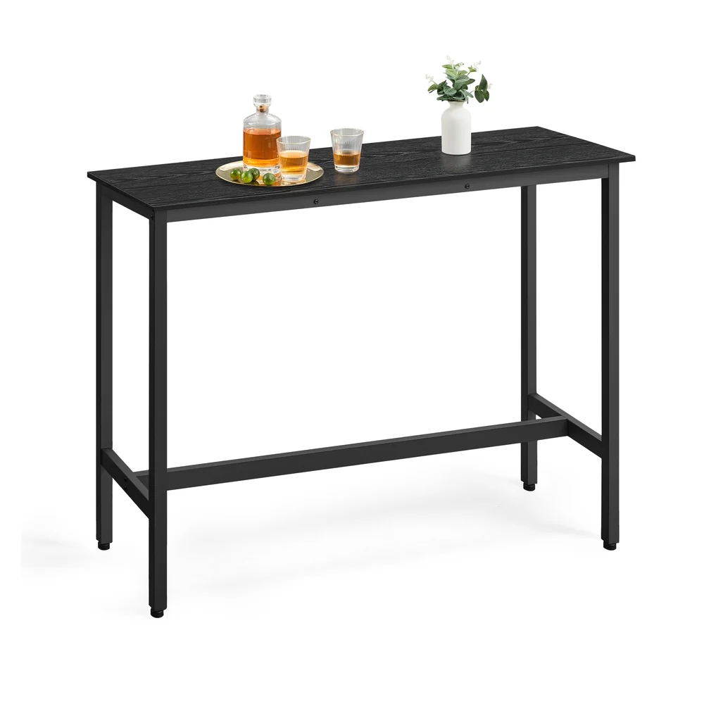 Carefully Designed VASAGLE Narrow bar table with metal frame Flexible