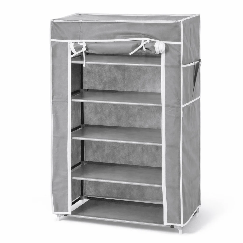 High-Grade Studio 707- Grey 6-tier Shoe Organizer With Cover Trusted