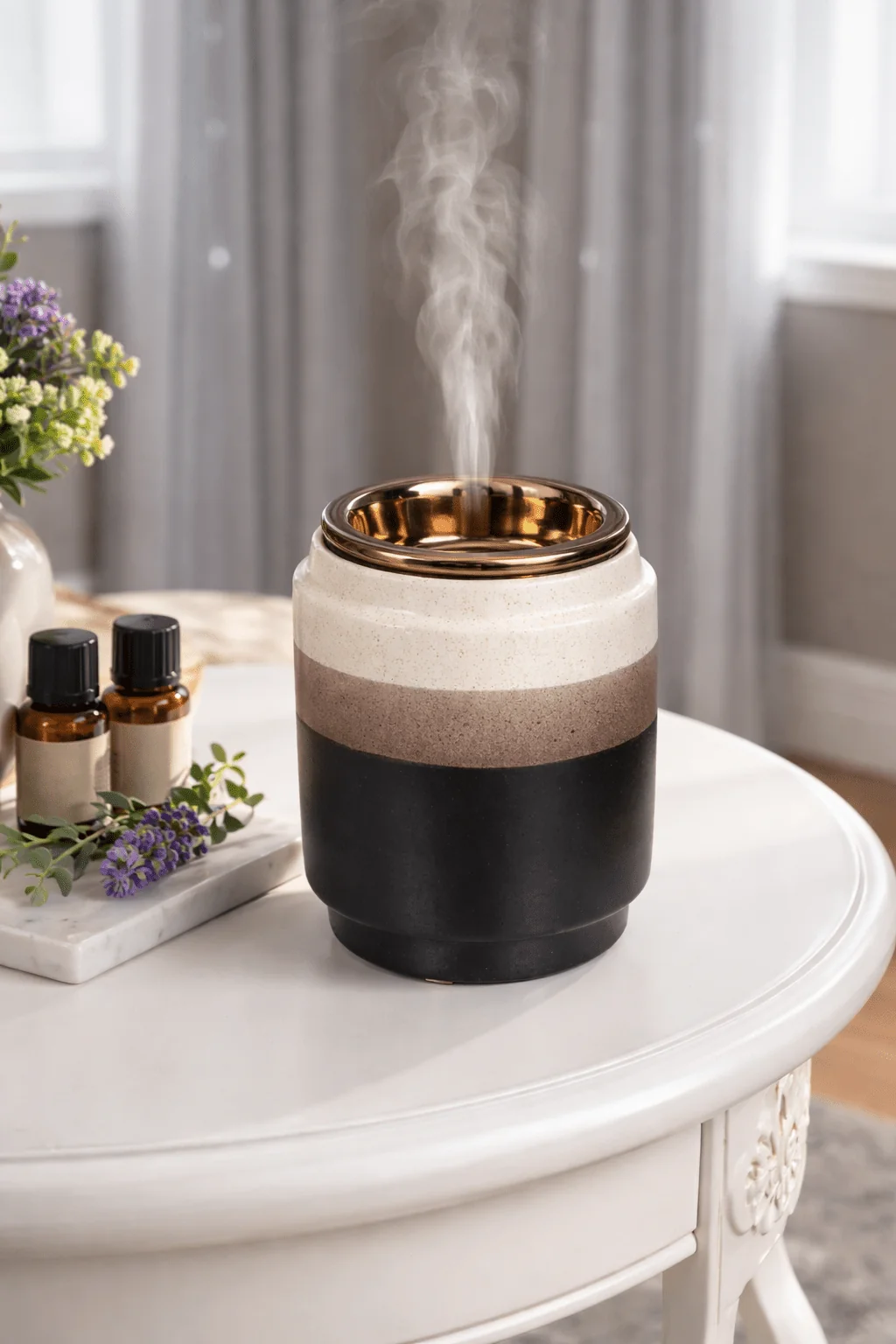 Genuine Electric Ceramic Essential Oil Diffuser – Modern Gradient Design Certified