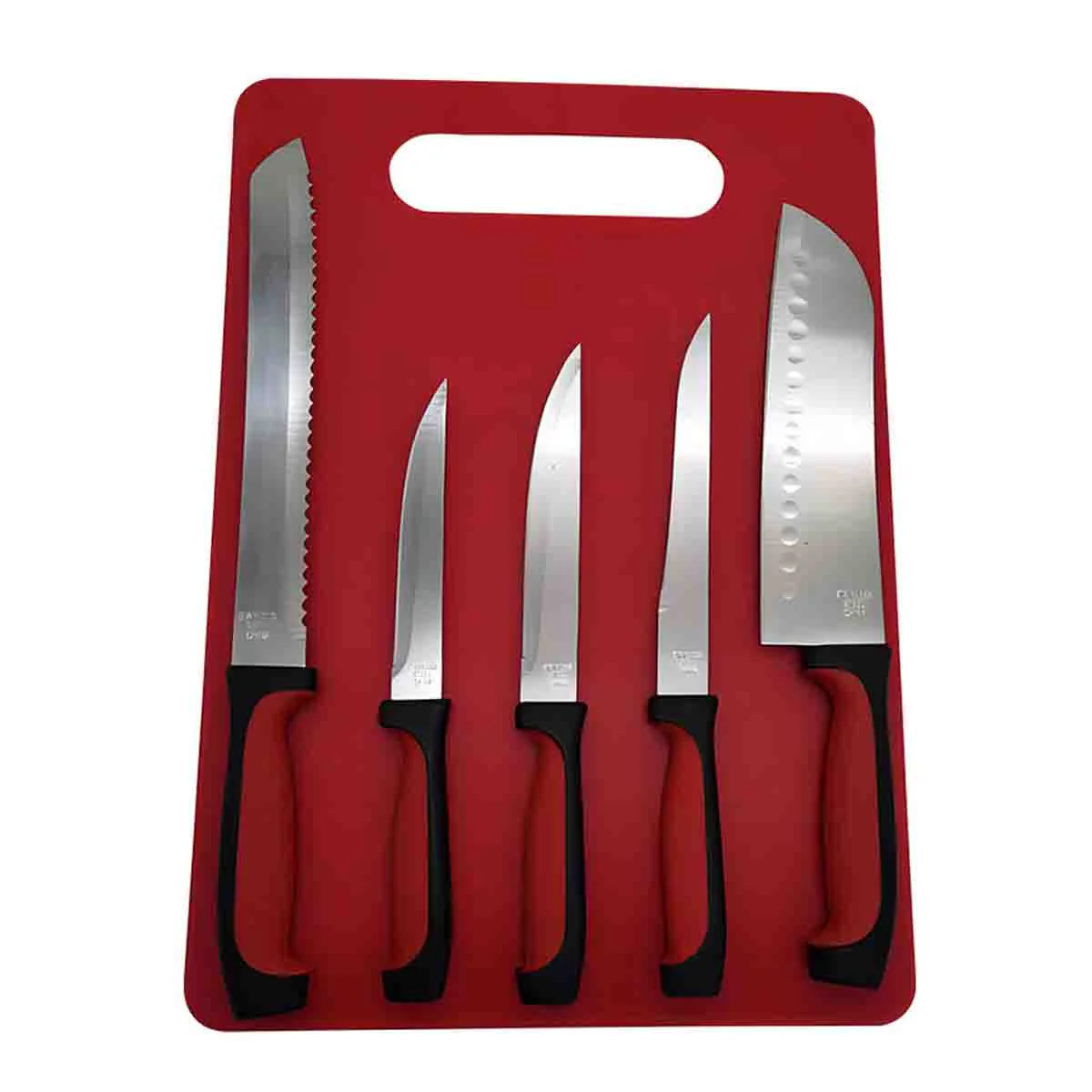 Smooth A LA CUISINE – 5 PCS Knife Set with with cutting board Organic