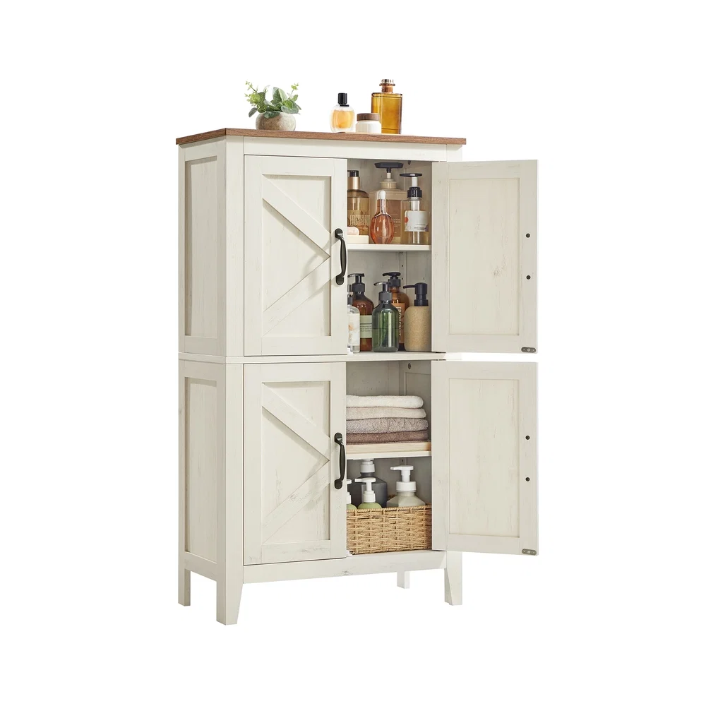 Original VASAGLE Liry Collection – Farmhouse Storage Cabinet with Barn Doors Professional