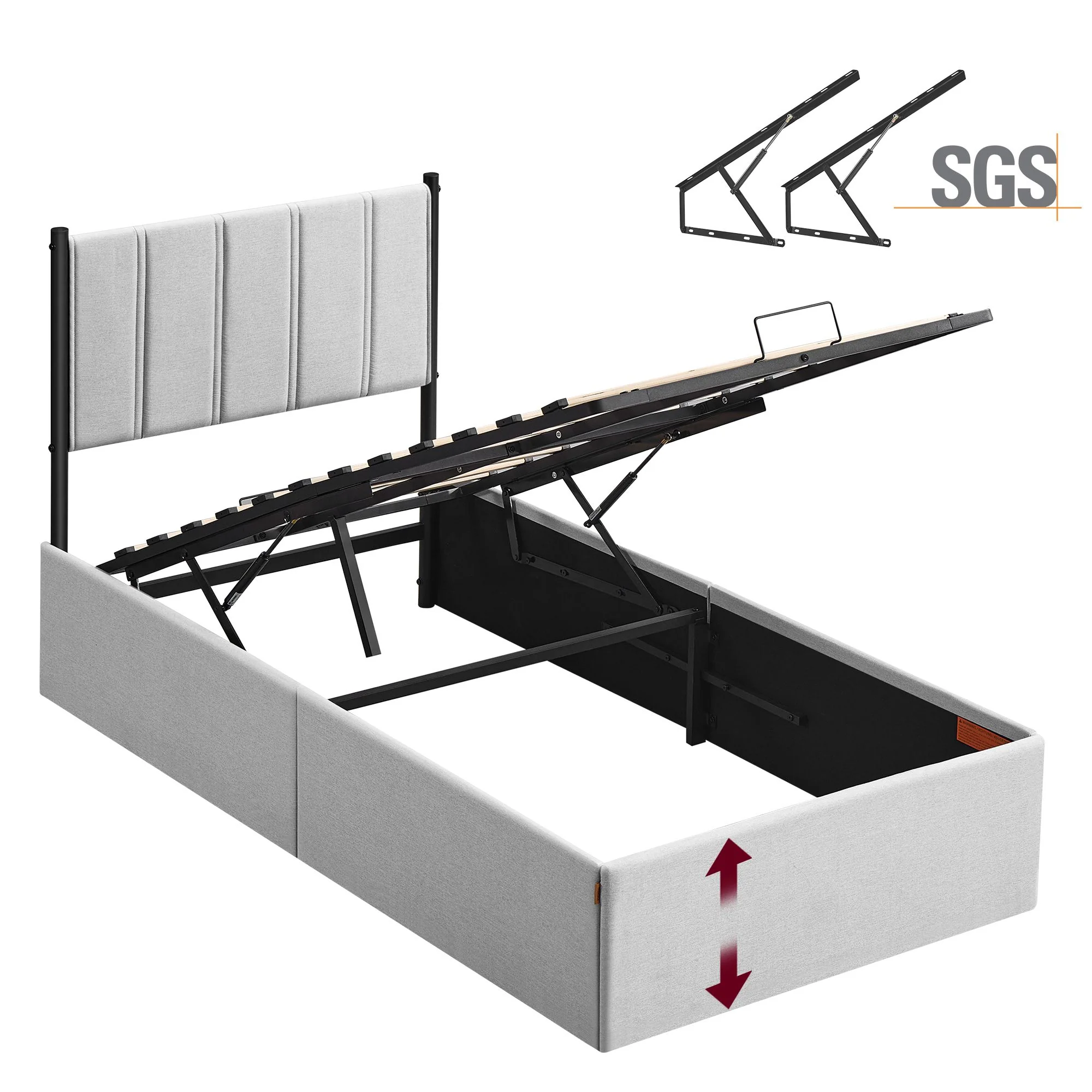 High-End VASAGLE VASAGLE Lift Up Storage Bed Frame Twin Size Elite