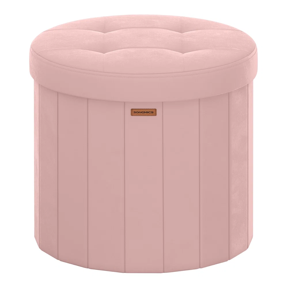 Superior SONGMICS Round Storage Ottoman with Removable Lid Easy-to-Use