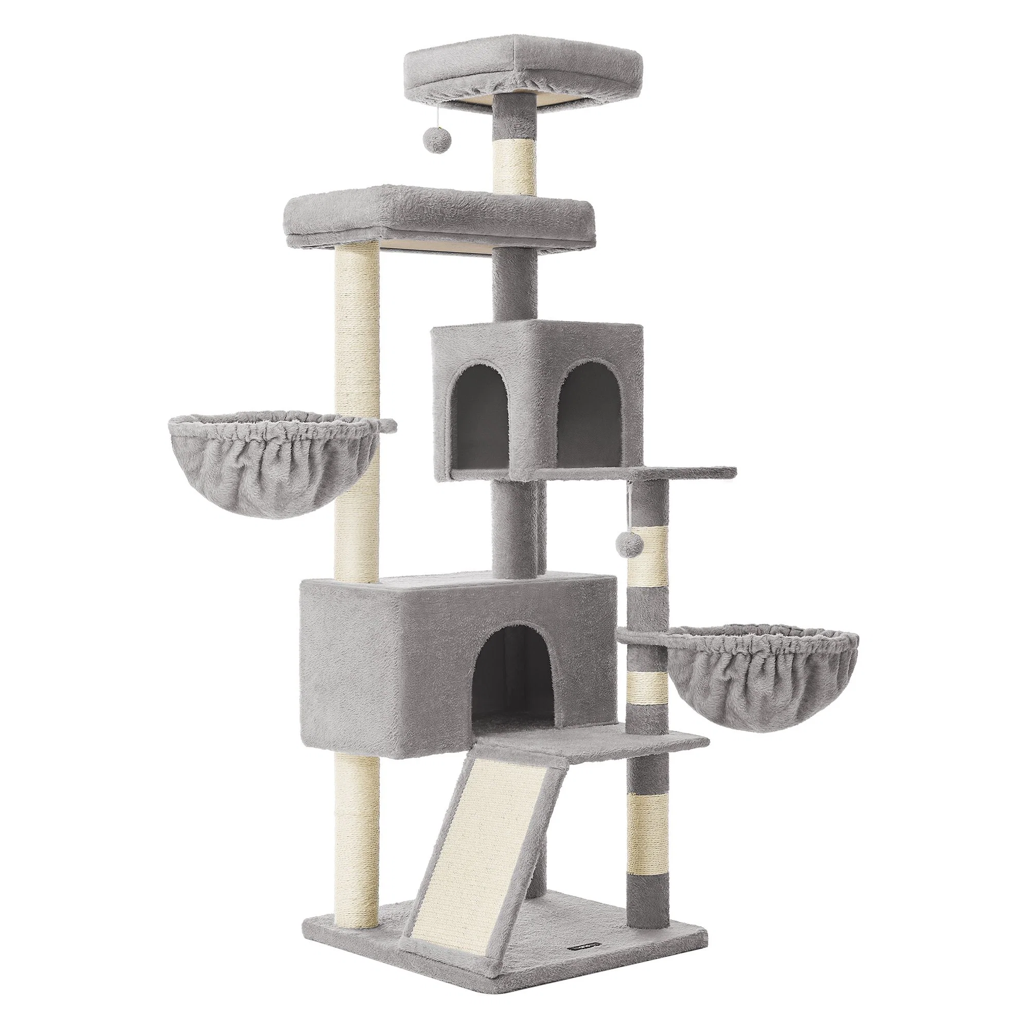 Effective Feandrea Large Cat Tree Tower 68.5-Inch Tall Cat Condo with Large Perch Responsible