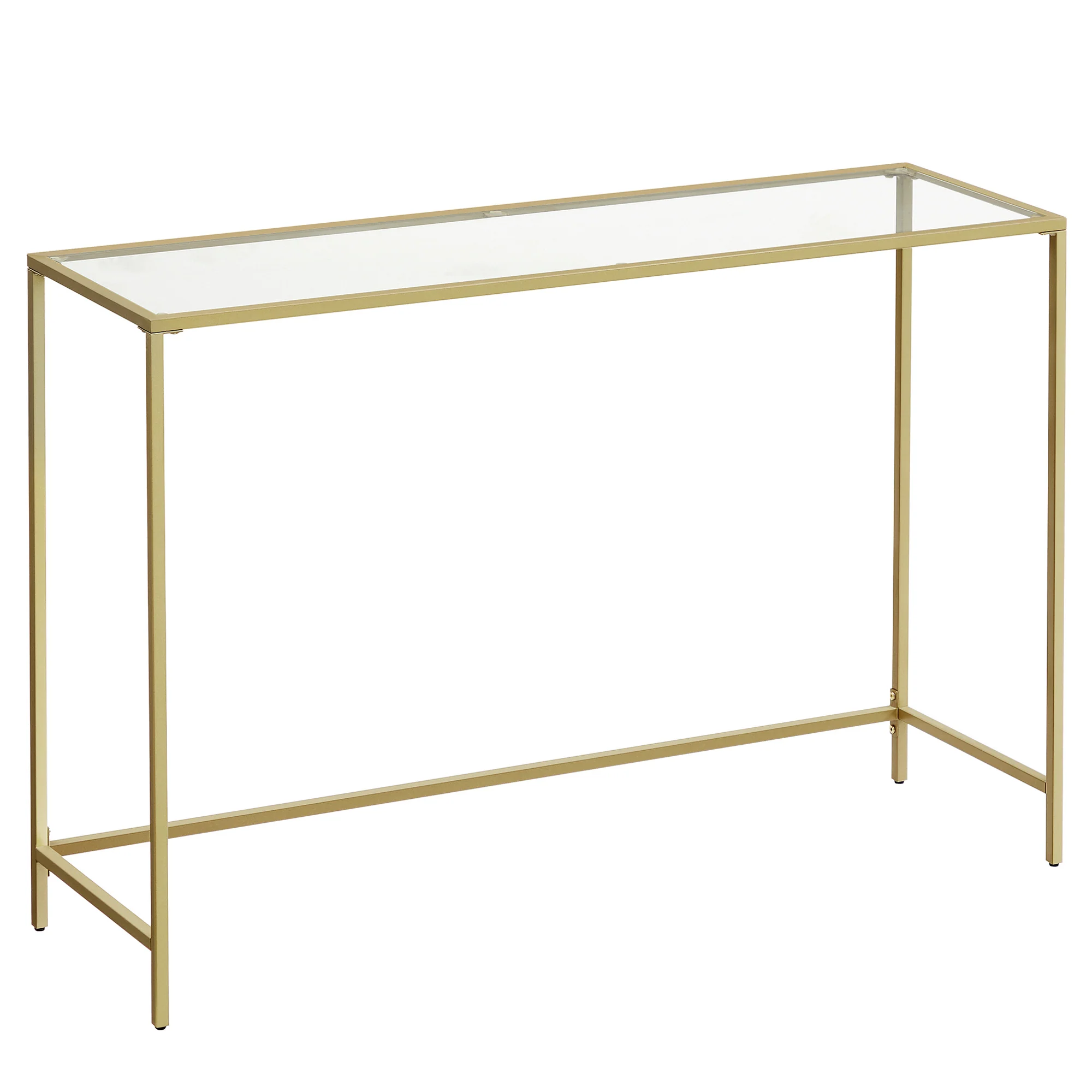 Natural VASAGLE VASAGLE 47.2 Inches Console Table Tempered Glass Sofa Table Modern Entryway Table Premium