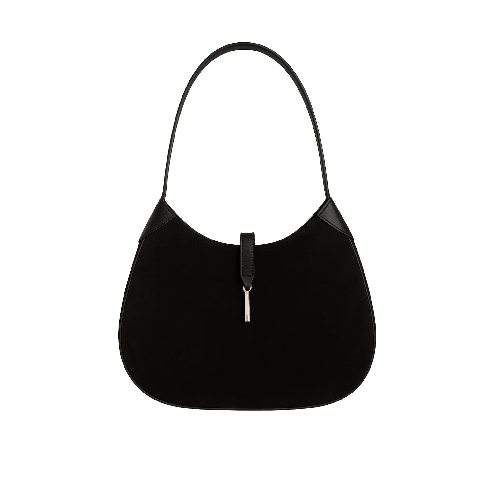 Professional Black Gold Clasp Shoulder Bag Outstanding