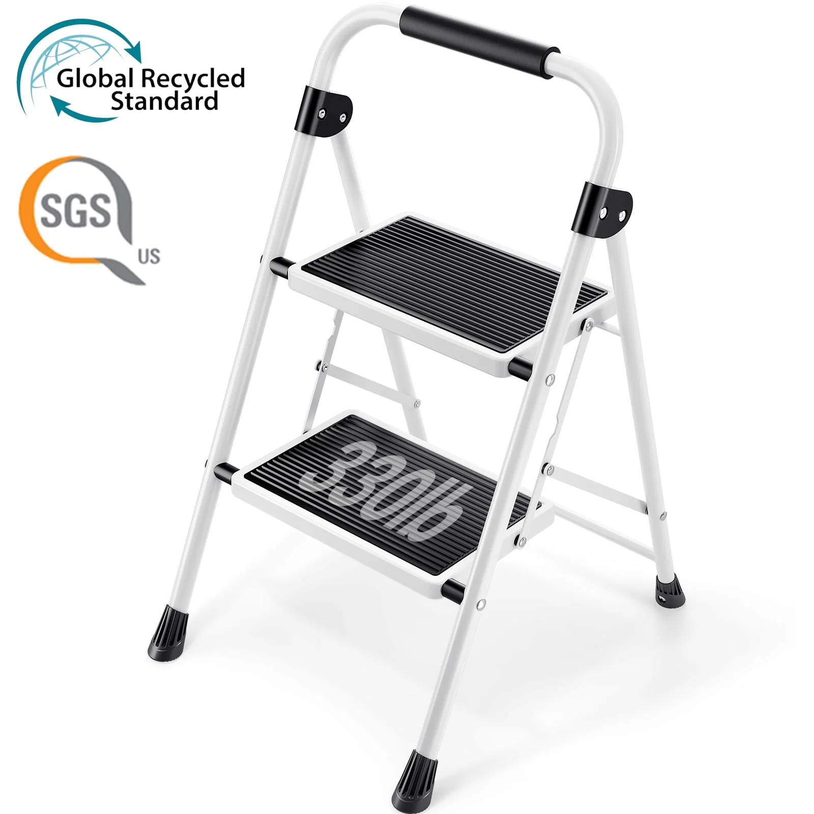 High-Quality Kingrack 2 Step Ladder Folding Step Stools for Adults Anti-Slip Wide Pedal 330lb for Home amp Workplace Contemporary
