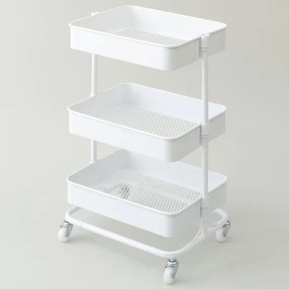 Advanced STEEL WAGON TROLLEY4 S WH Elegant