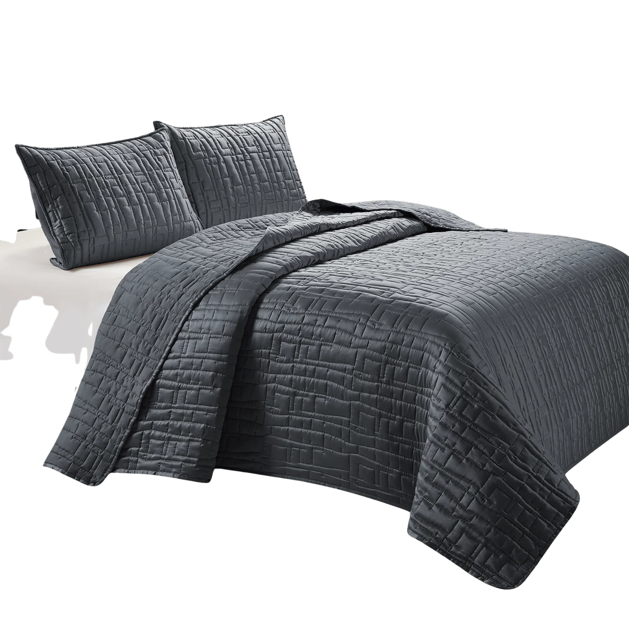 Luxury SETA 3Pcs Satin Quilt Set Expertly Made