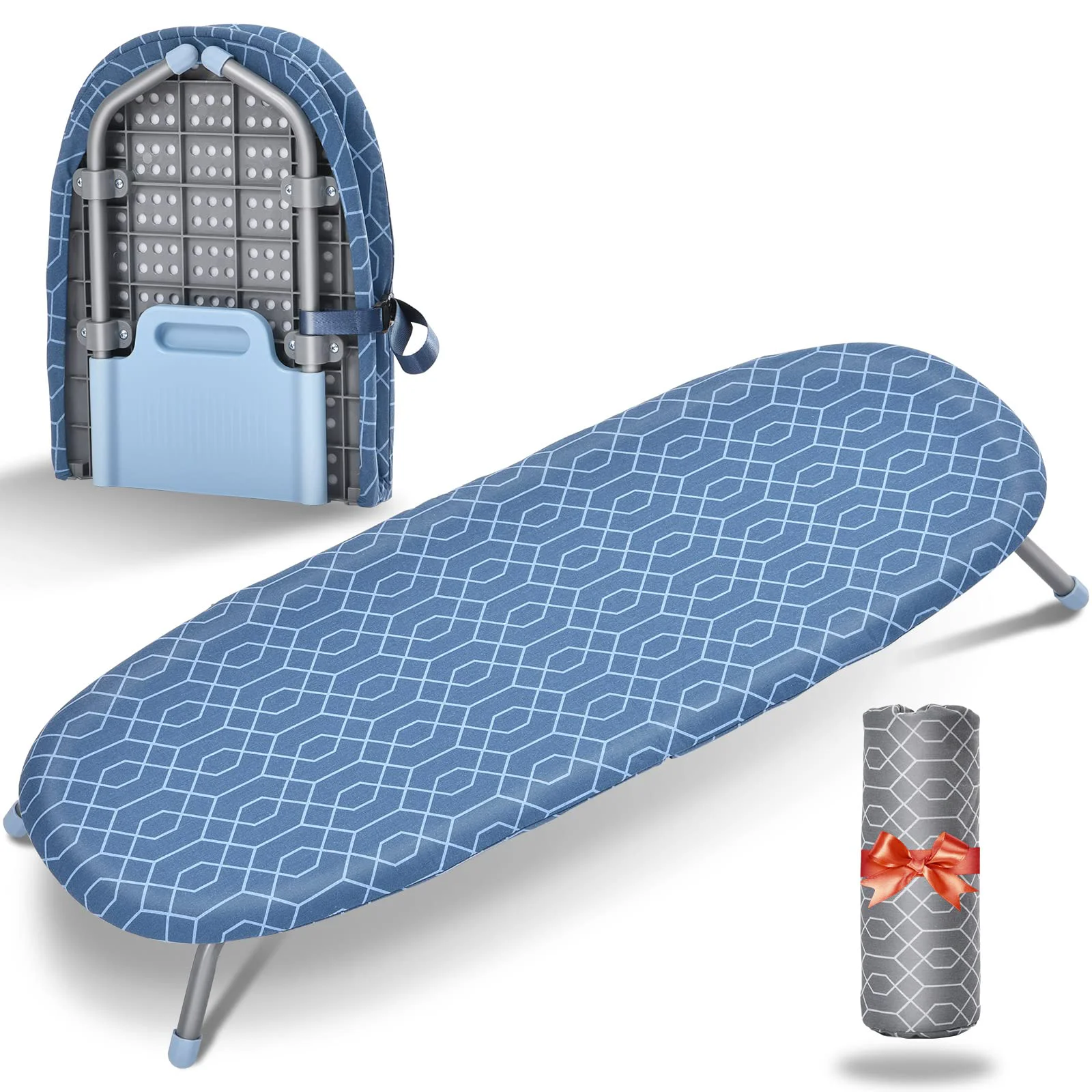 Solid KK KINGRACK Foldable Ironing Board Tabletop Small Ironing Board with Heat Resistant Ironing Cover Portable Iron Board for Home Travel Use Environmentally Friendly