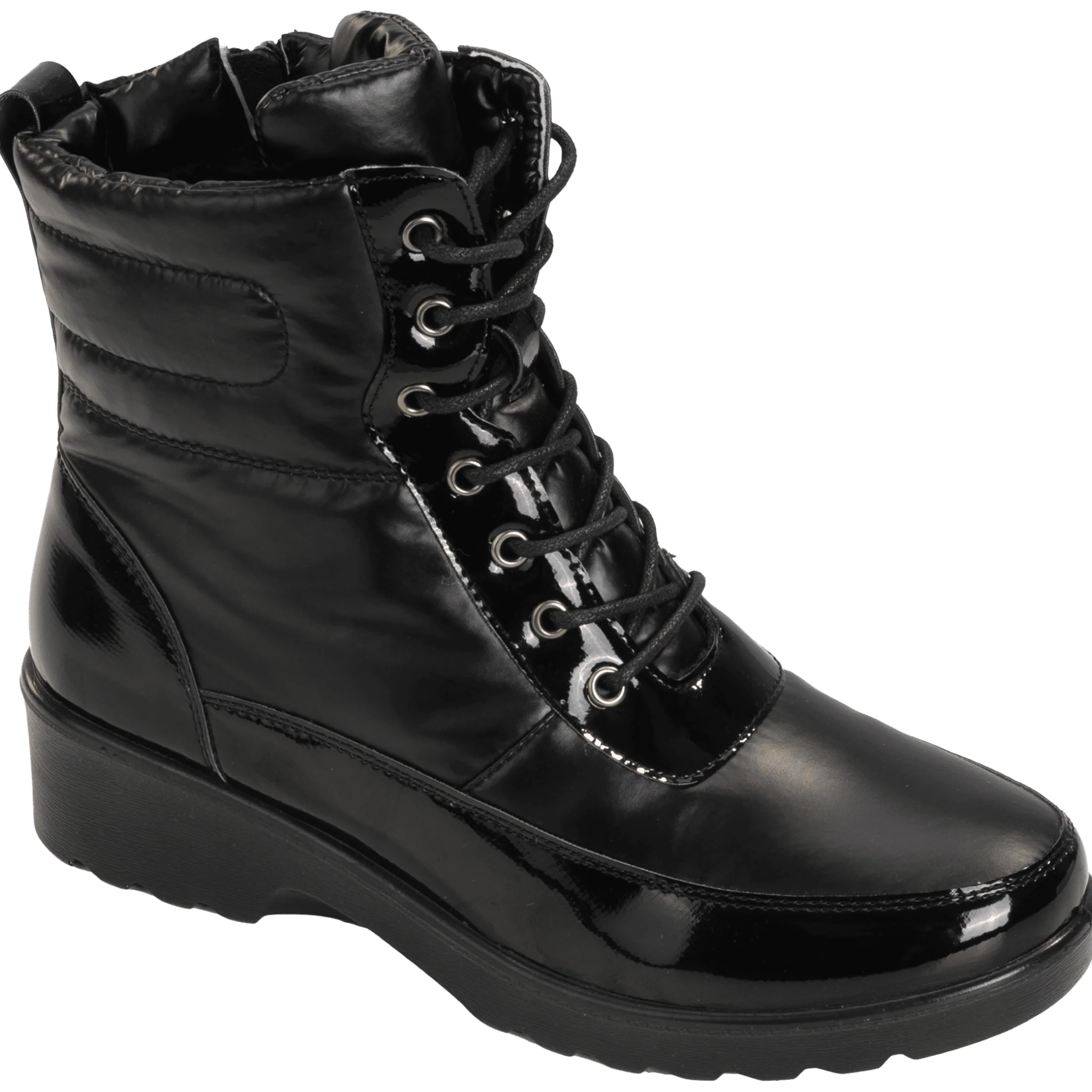 Breathable Women s Lace-Up Winter Boot – Sleek Faux-Leather Insulated Lining Exclusive