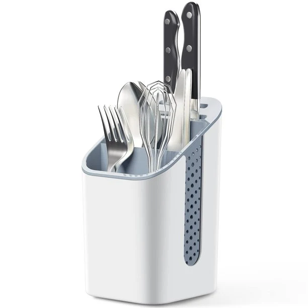 Organic KK Kingrack Cutlery Utensil Holder Storage Organiser Sink Caddy for Flatware Forks Knives Spoons Brush WK810319 Trusted