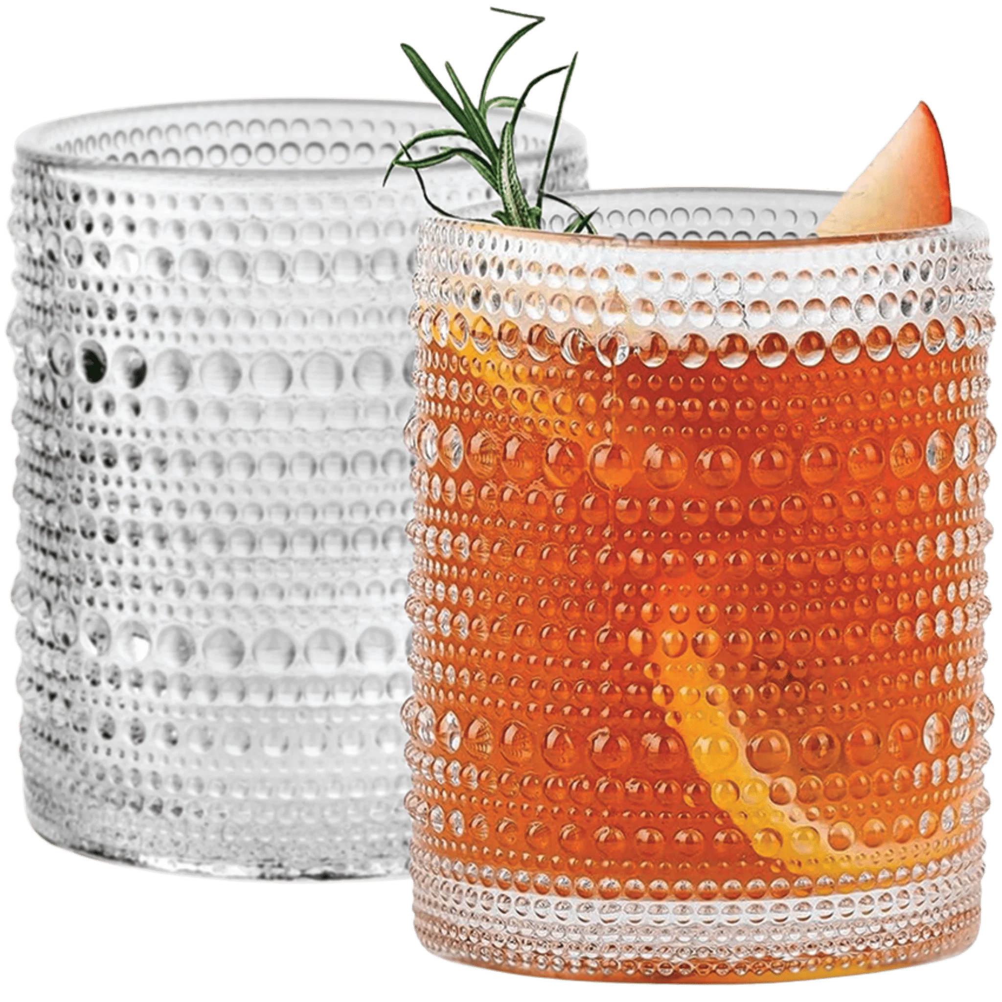 Convenient Set of 4 Glasses Grey or Clear Soft