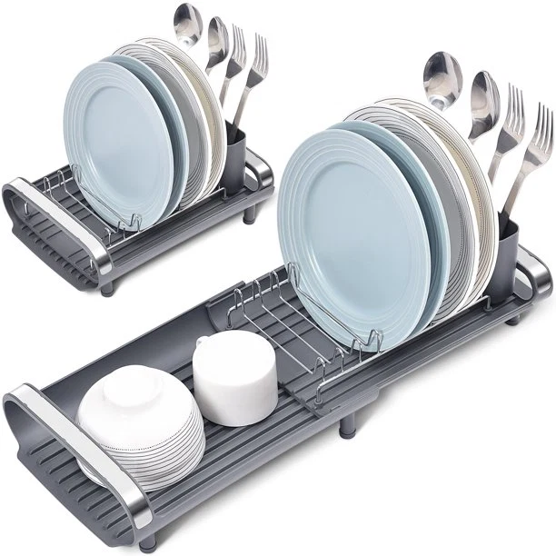 Classic Kingrack Expandable Dish Drying Rack Deluxe Small Dish Drainer Rack for Kitchen Counter Organizers WK810585-3 Carefully Designed