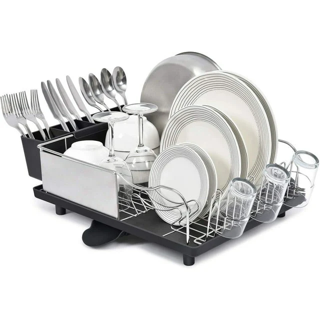 Trusted KINGRACK 2 Tier Dish Rack 304 Stainless Steel Dish Drainer WM-US-WK130895-B Enhanced