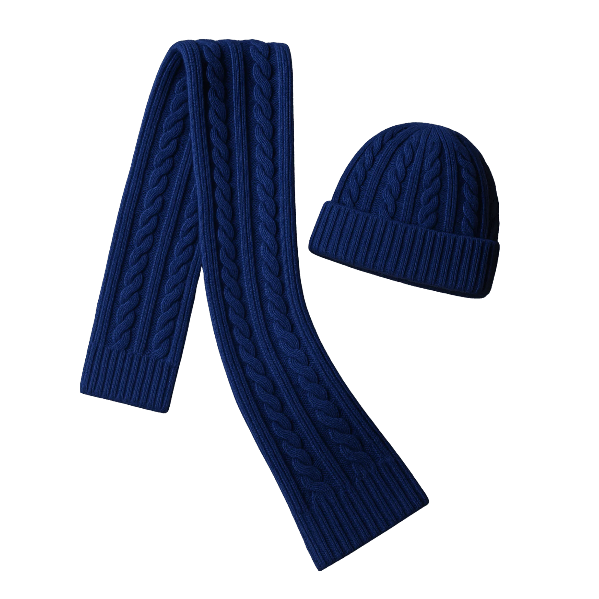 Reliable Cable Knit Beanie Scarf Set First-Class