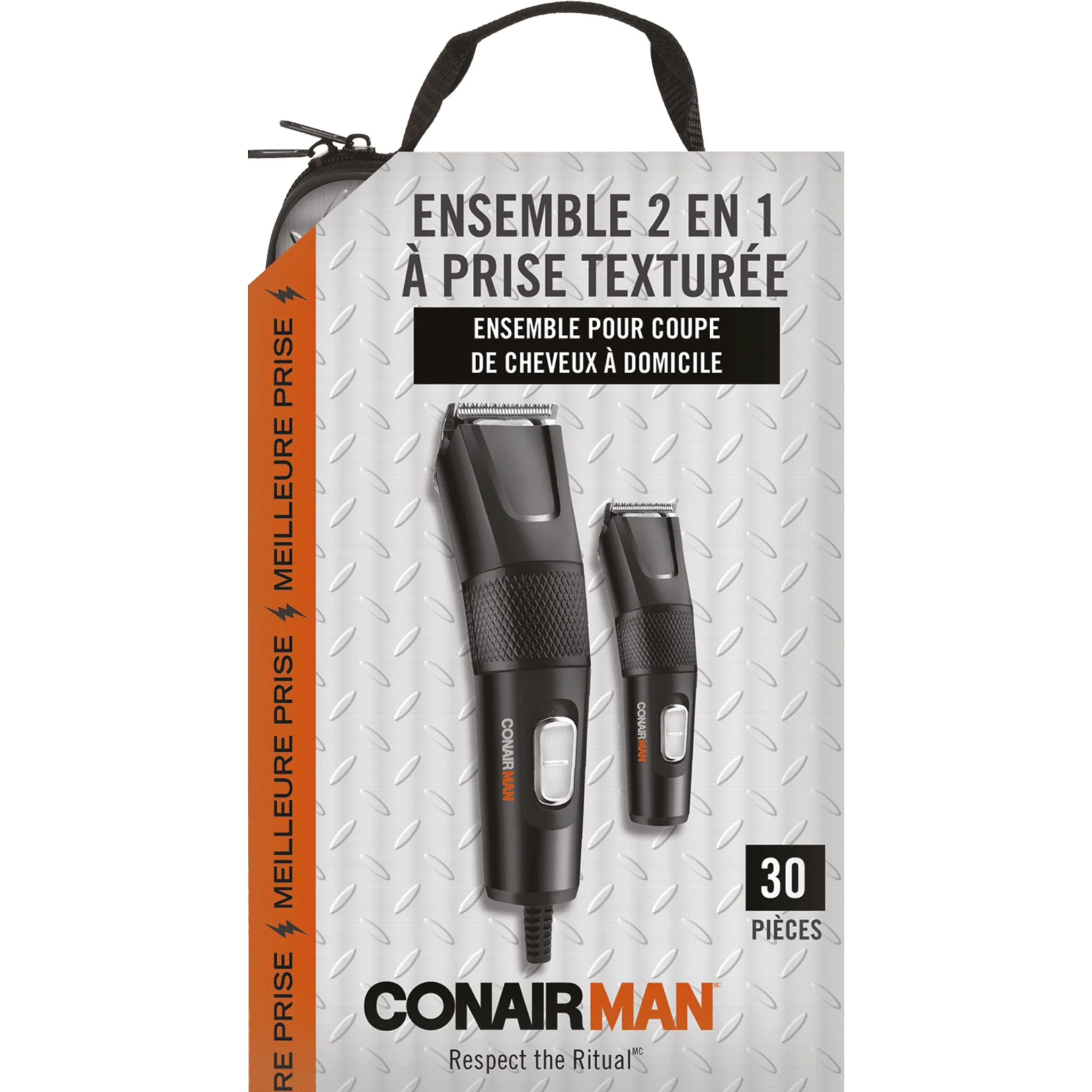 Dependable Beard and Hair Clipper – Conair Man 2-in-1 Textured Grip Set Reusable