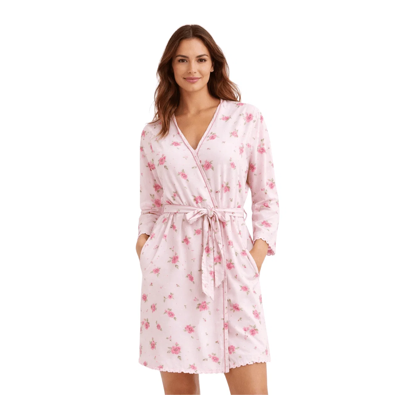 Reliable Printed Tie-Waist Robe Secure