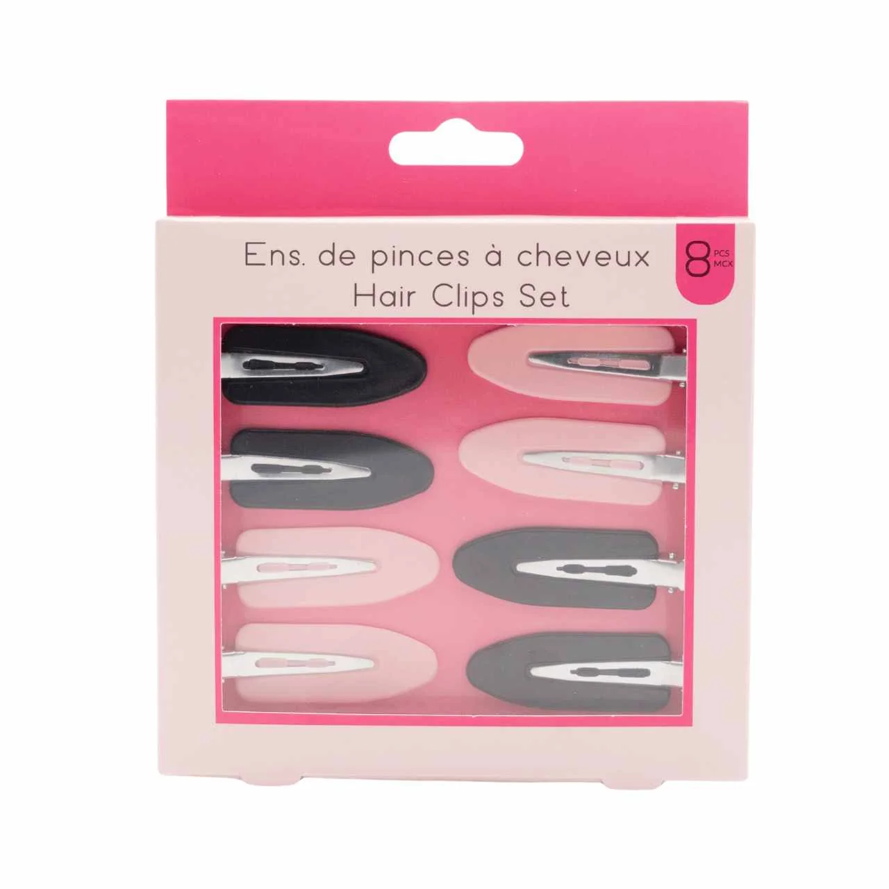 Solid Hair Clips Set – 8 Pieces Unique