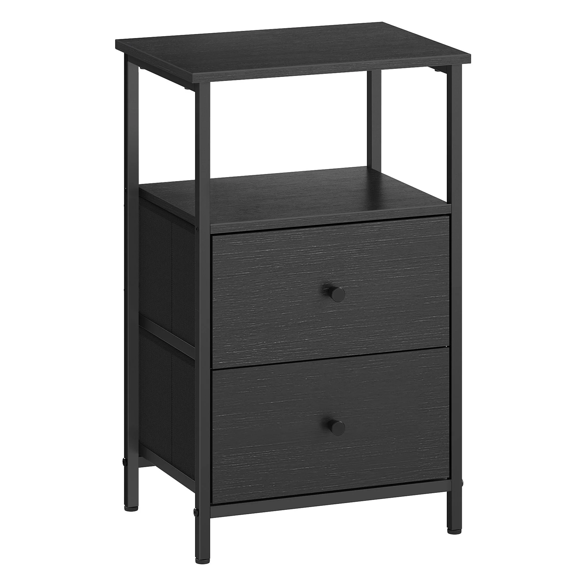 Sustainable VASAGLE VASAGLE Nightstand Side Table with 2 Fabric Drawers Relaxed