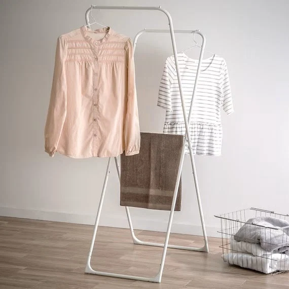 Original Design X-SHAPED SLIM DRYING RACK STL WH Optimized