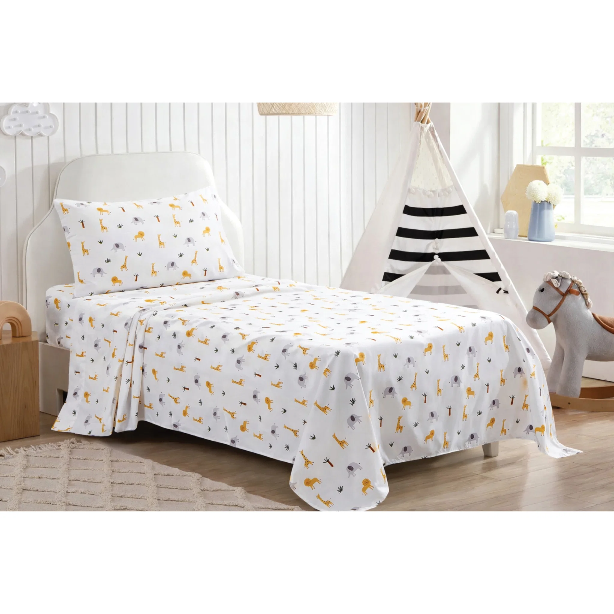 Casual Woodland Safari Twin Sheet Set Premium Material