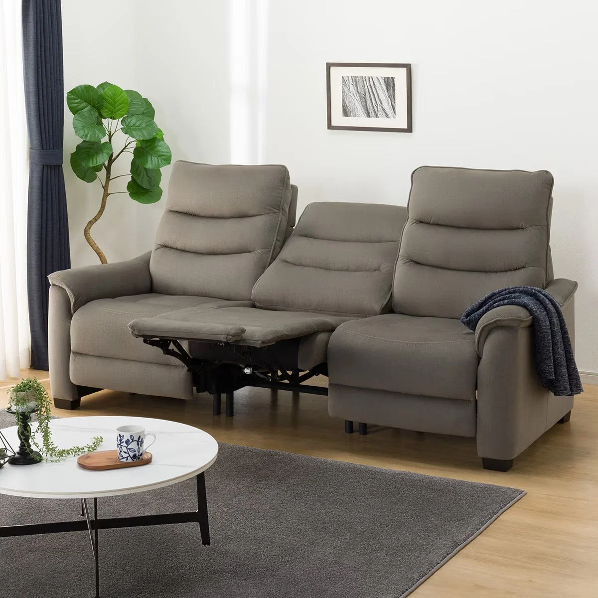 World-Class 3 ELECTRIC 3P SOFA N-BELIEVA 3 MICROFIBER GY Original
