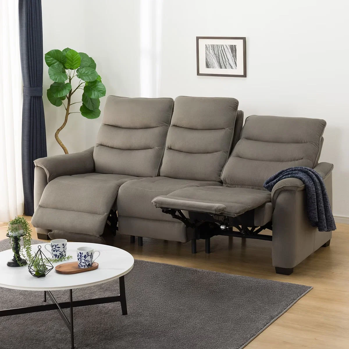 Easy-to-Use 3P ELECTRIC SOFA N-BELIEVA 3 MICROFIBER GY Reusable