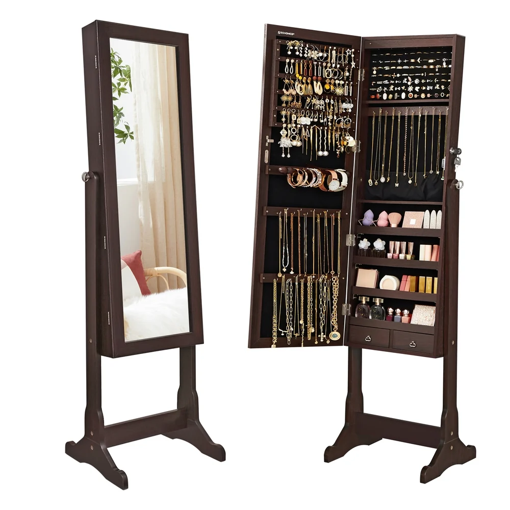 Fast SONGMICS SONGMICS Jewelry Cabinet with 6 LED Lights Expertly Made