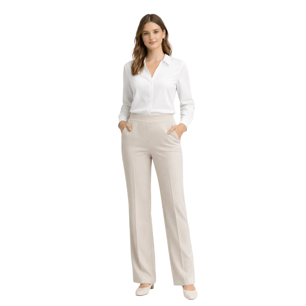 Official Tailored Pull-On Straight Leg Pants Responsible