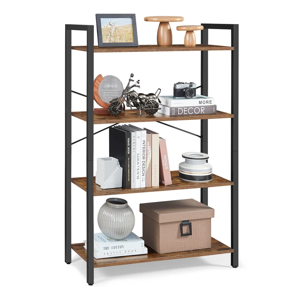 Functional VASAGLE 4-Tier Tall Bookshelf World-Class