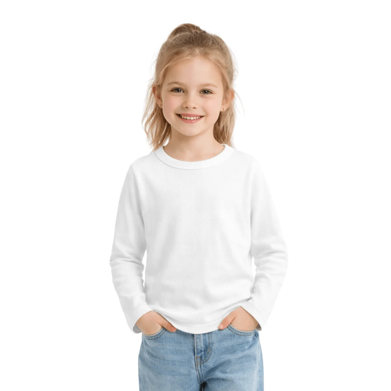 Advanced Ribbed Long Sleeve Essential Tee Responsible