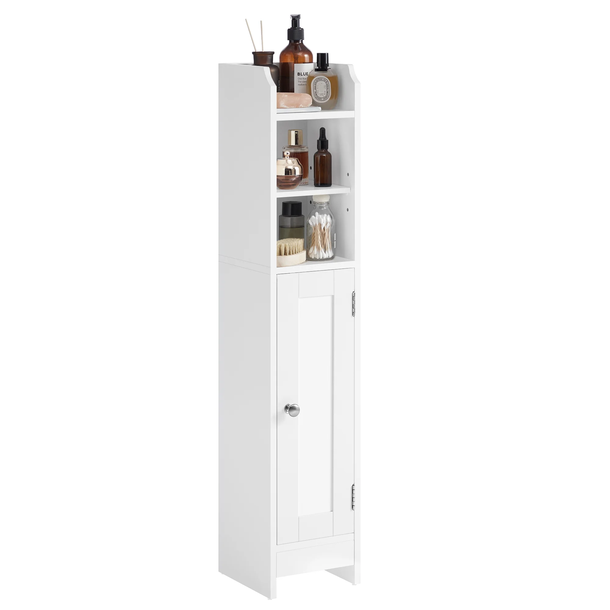 Certified VASAGLE VASAGLE Small Bathroom Storage Corner Floor Cabinet with Door Dependable
