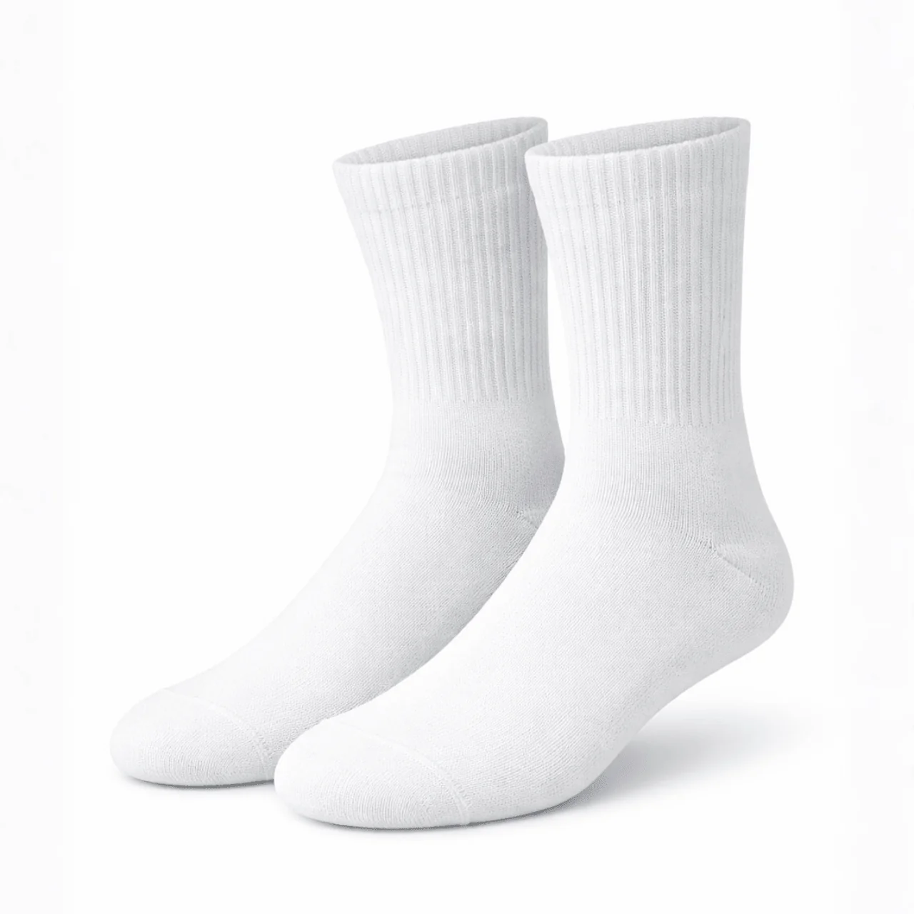 Carefully Designed Classic White Crew Sport Socks – 6-Pack Detailed