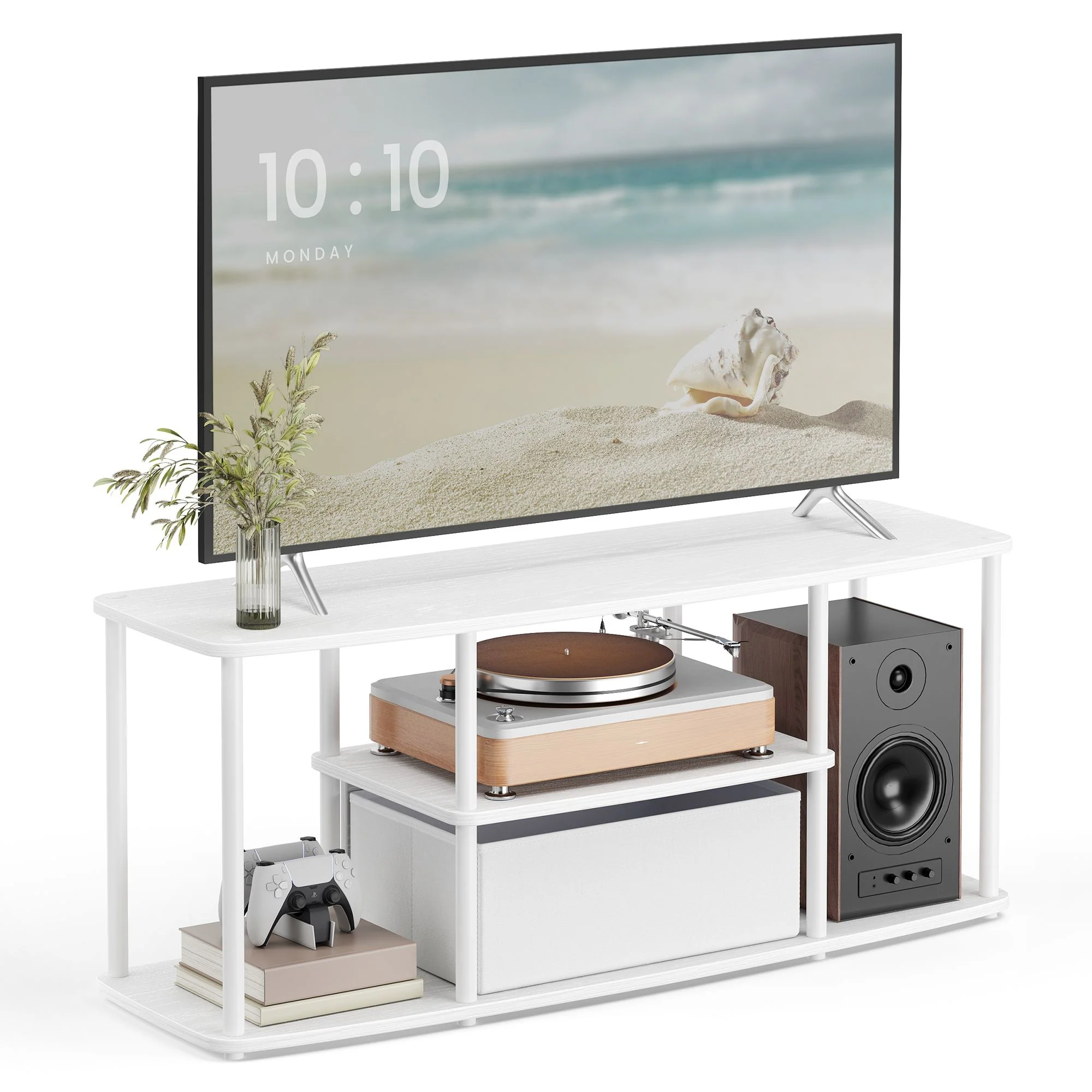 Selected SONGMICS HOME SONGMICS HOME Superfast Toolless Assembly TV Stand for T up to 50 Inches Soft