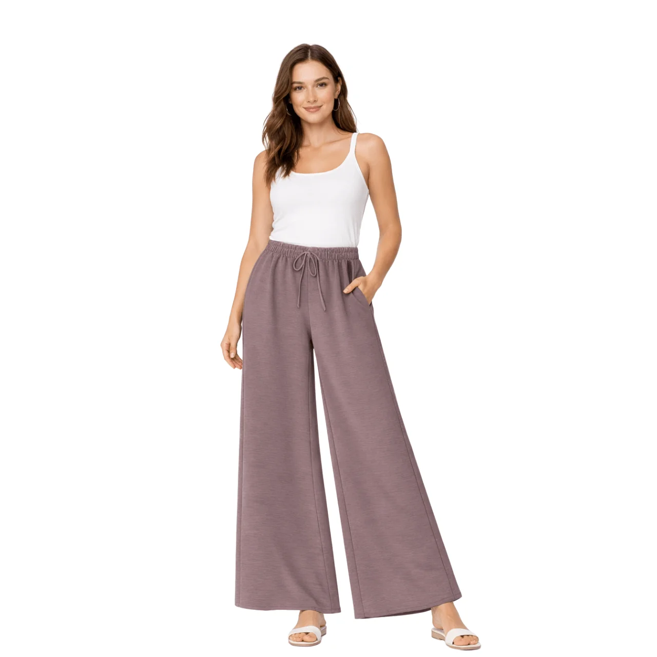 Casual Soft Touch Wide-Leg Lounge Pants Secure