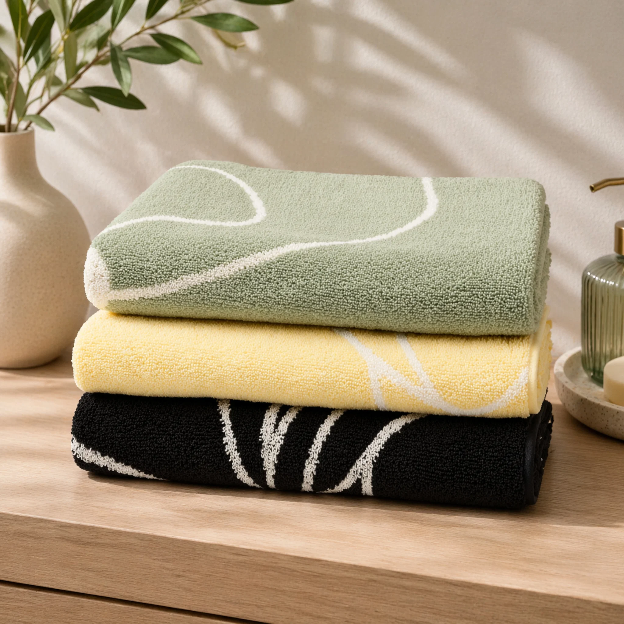 Trusted Textured Cotton Towels Detailed