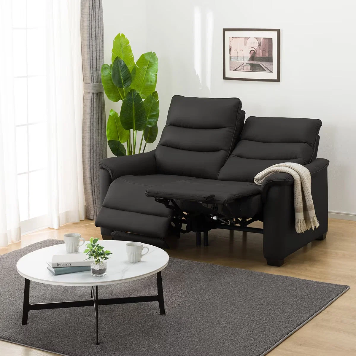 Safe 2P ELECTRIC SOFA N-BELIEVA 3 LEATHER BK Selected