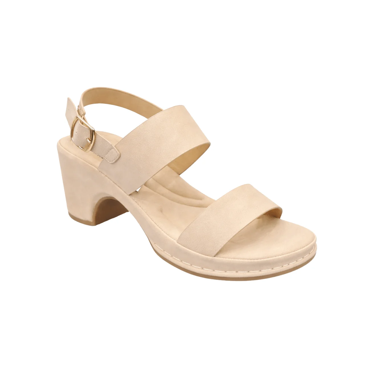 Traditional Minimalist Block Heel Sandals Secure