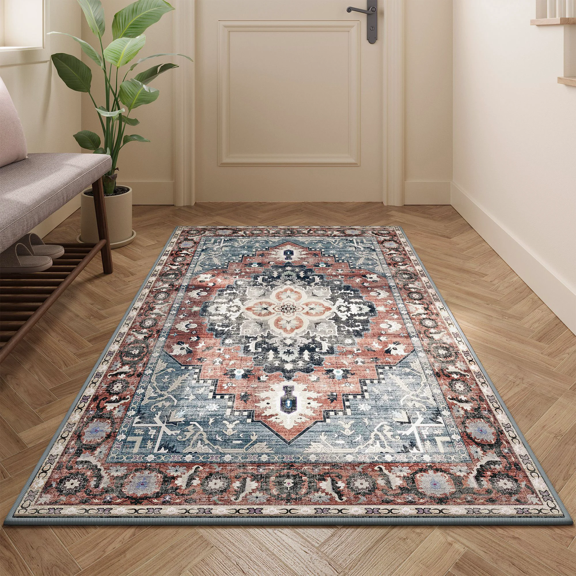 Unique SONGMICS HOME SONGMICS HOME Area Rug Non-Slip Carpet Traditional Vintage Style Proven