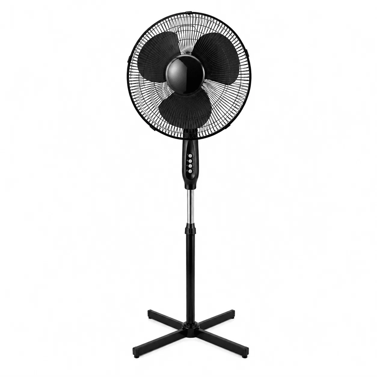 Modern 16 Pedestal Floor Fan – Black Adjustable Cooling Fan Convenient