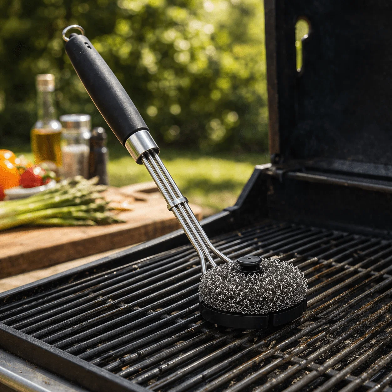 Effective Grill Cleaning Brush with Replaceable Heads Responsible
