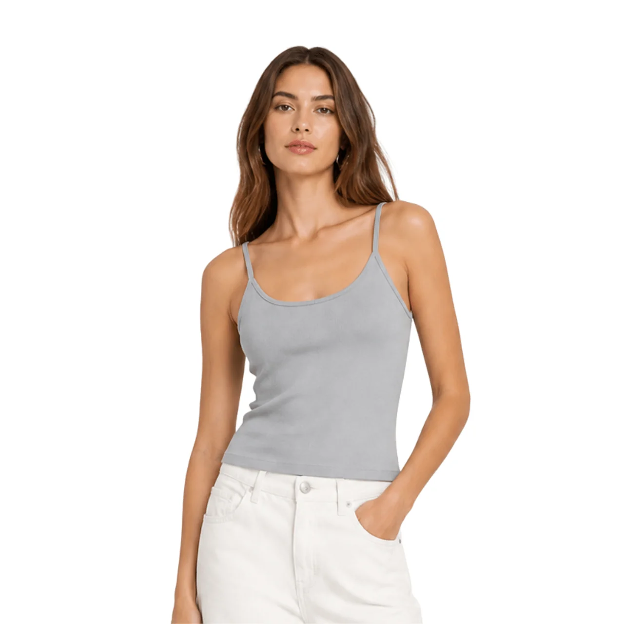 Luxury Essential Ribbed Camisole Tank Easy-to-Use